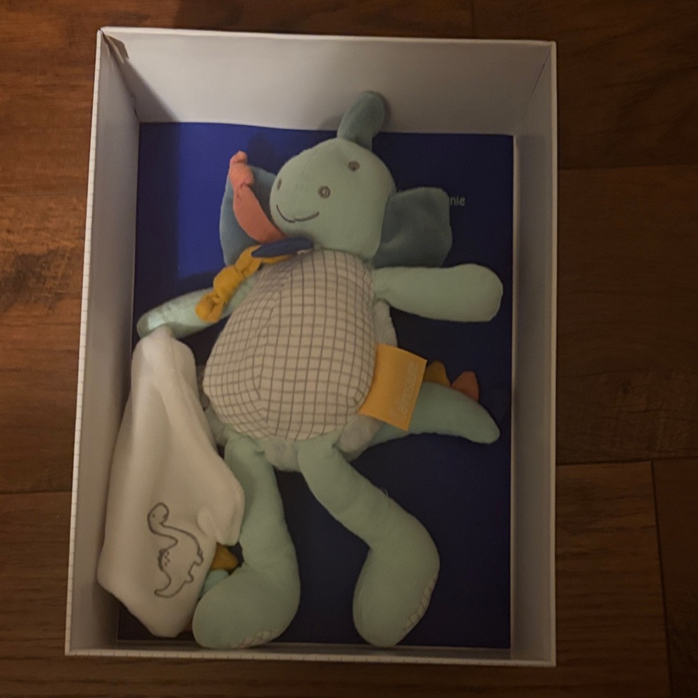 Mint Green Plush Toy with Checkered Belly